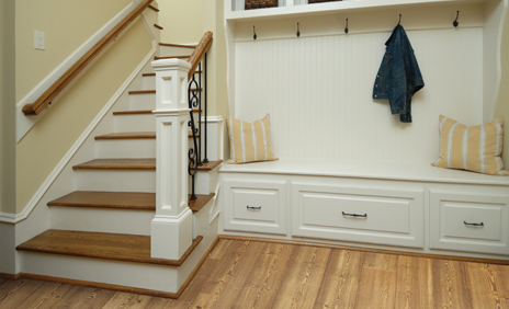 Waterproof Hardwood Flooring in Mudroom